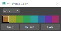change wireframe color maya