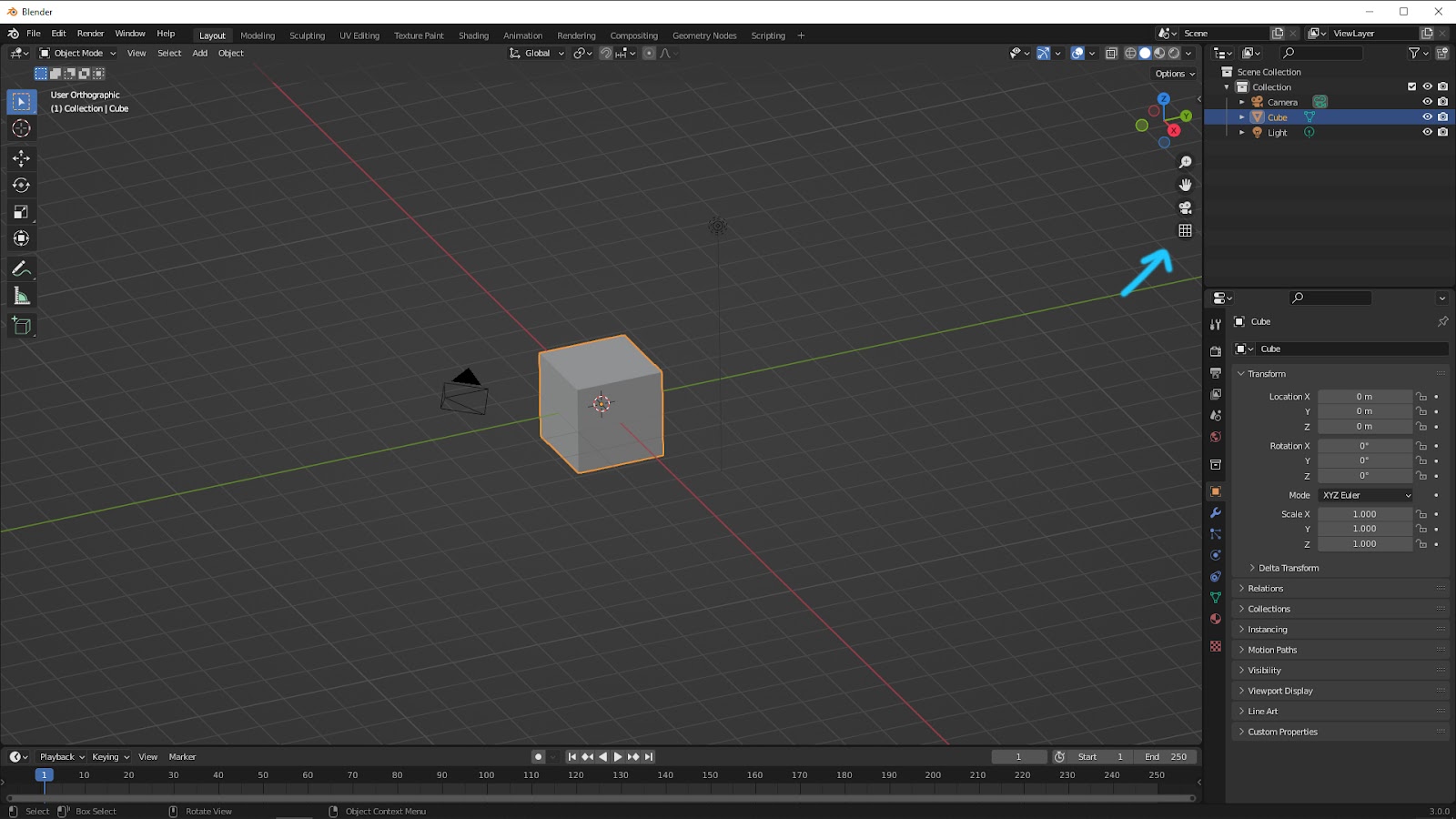 blender perspective orthographic