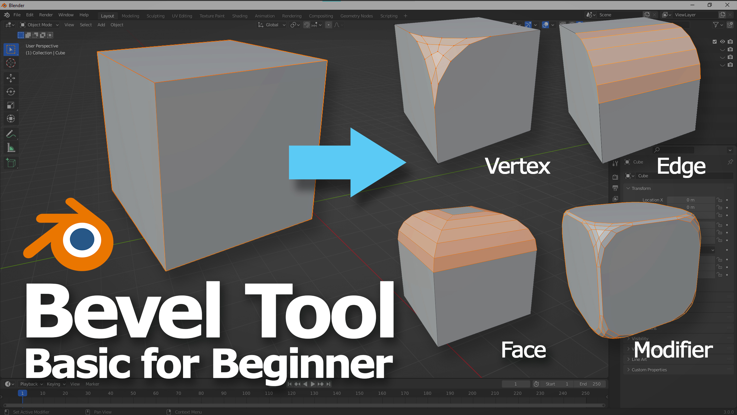 Blender Bevel Modifier and Tool