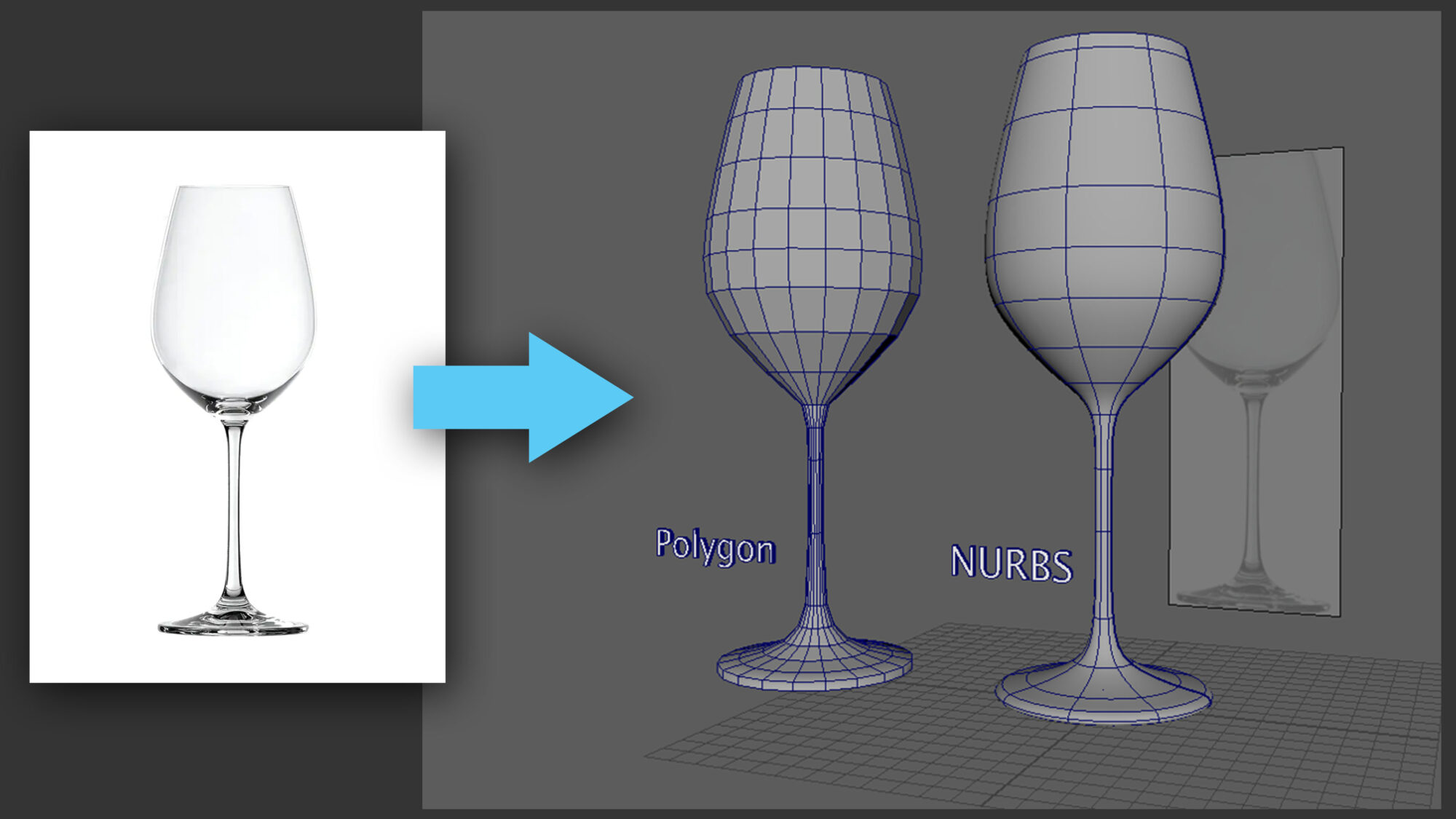 NURBS vs Polygon - 3D Modeling Case Study | Wine Glass
