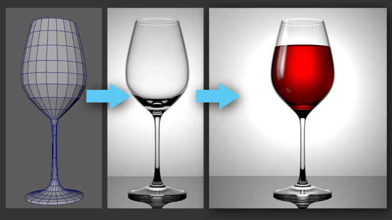 How to make wine glass in Maya