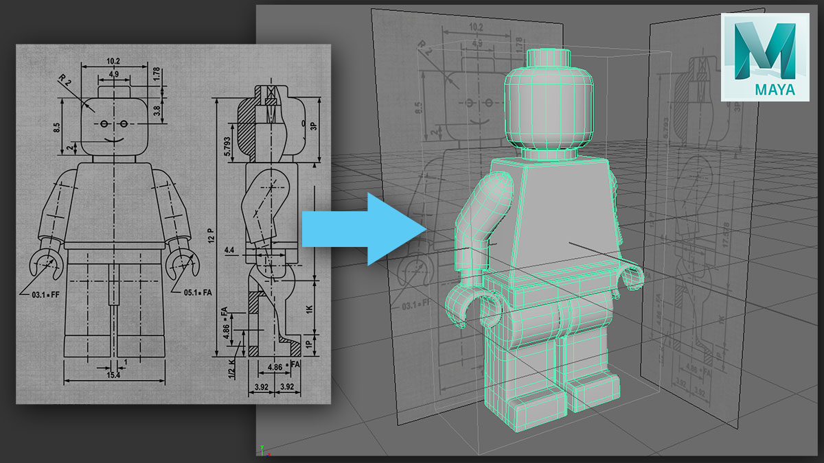 How to make a Lego Man in Maya