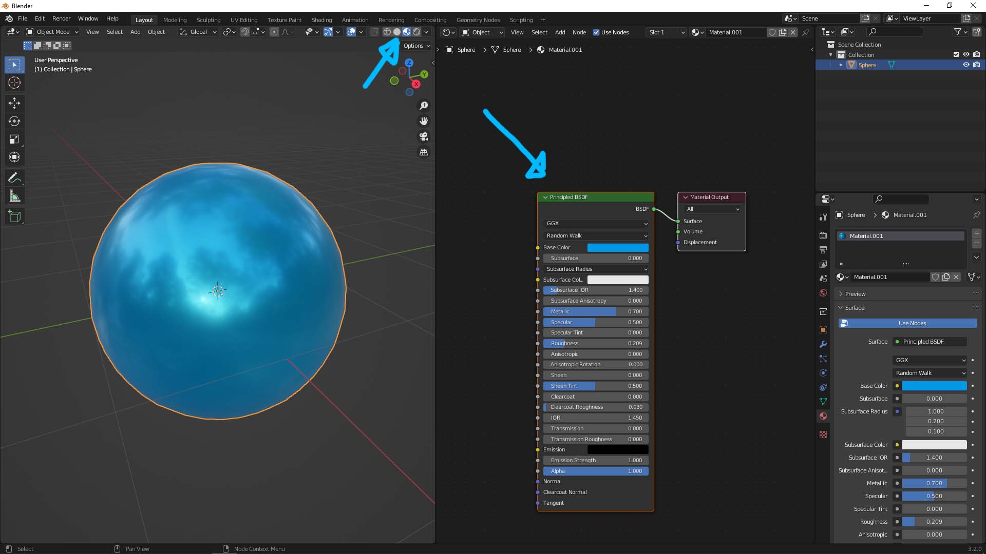 How to add Material in Blender
