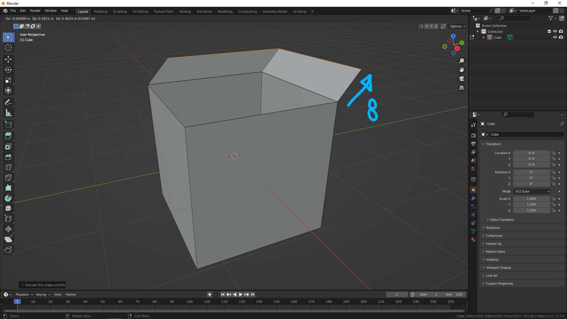 Blender How to Extrude