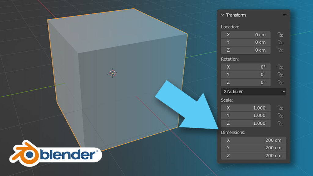 Blender Show Dimensions and Change Dimension Units