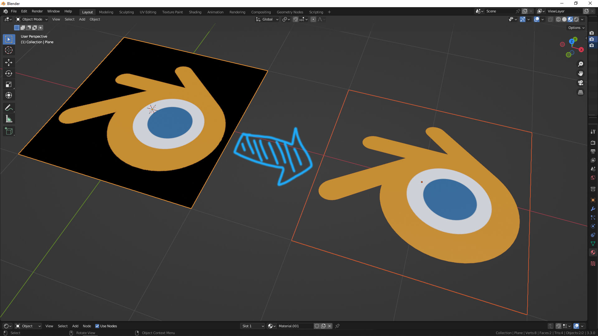 How to show PNG transparency in Blender 