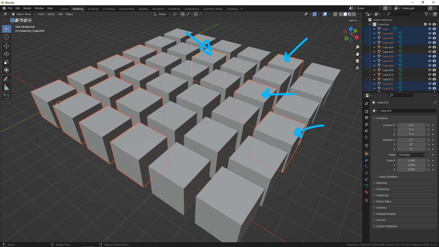 how-to-select-multiple-objects-in-blender-cgian