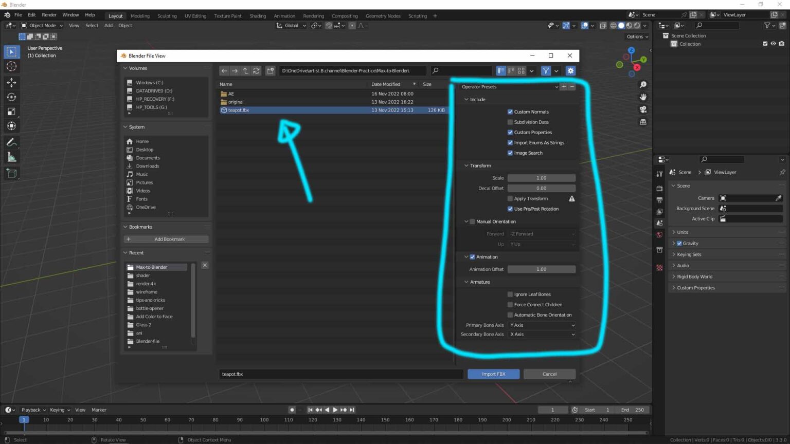 How To Import FBX With Textures In Blender