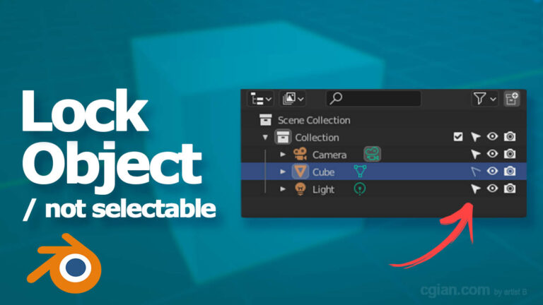 blender make object not selectable