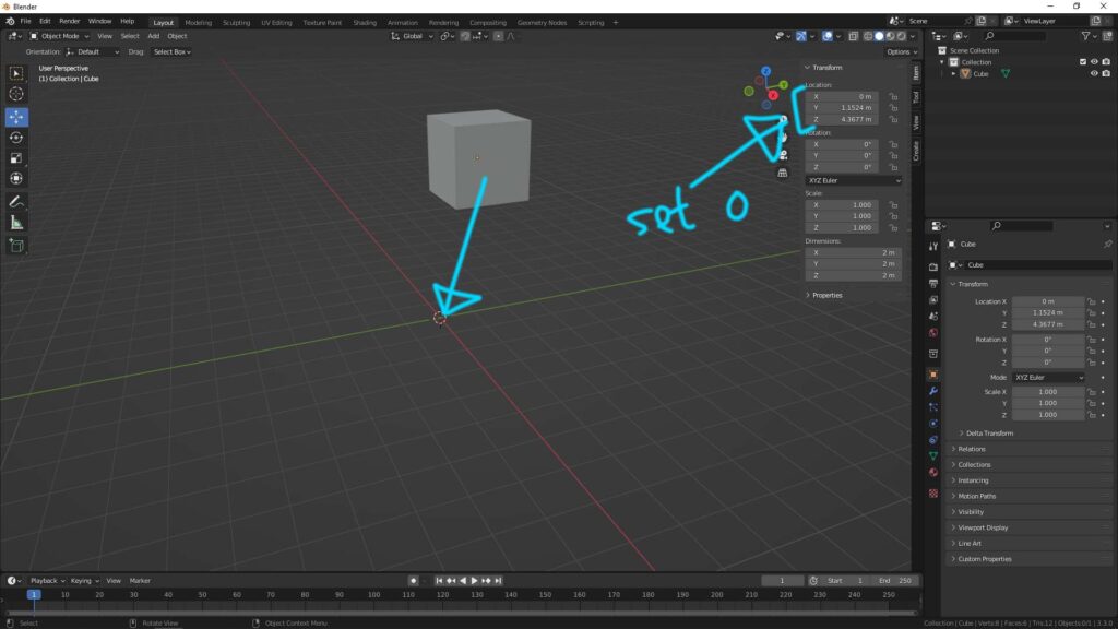 How To Move Object To Origin In Blender Cgian