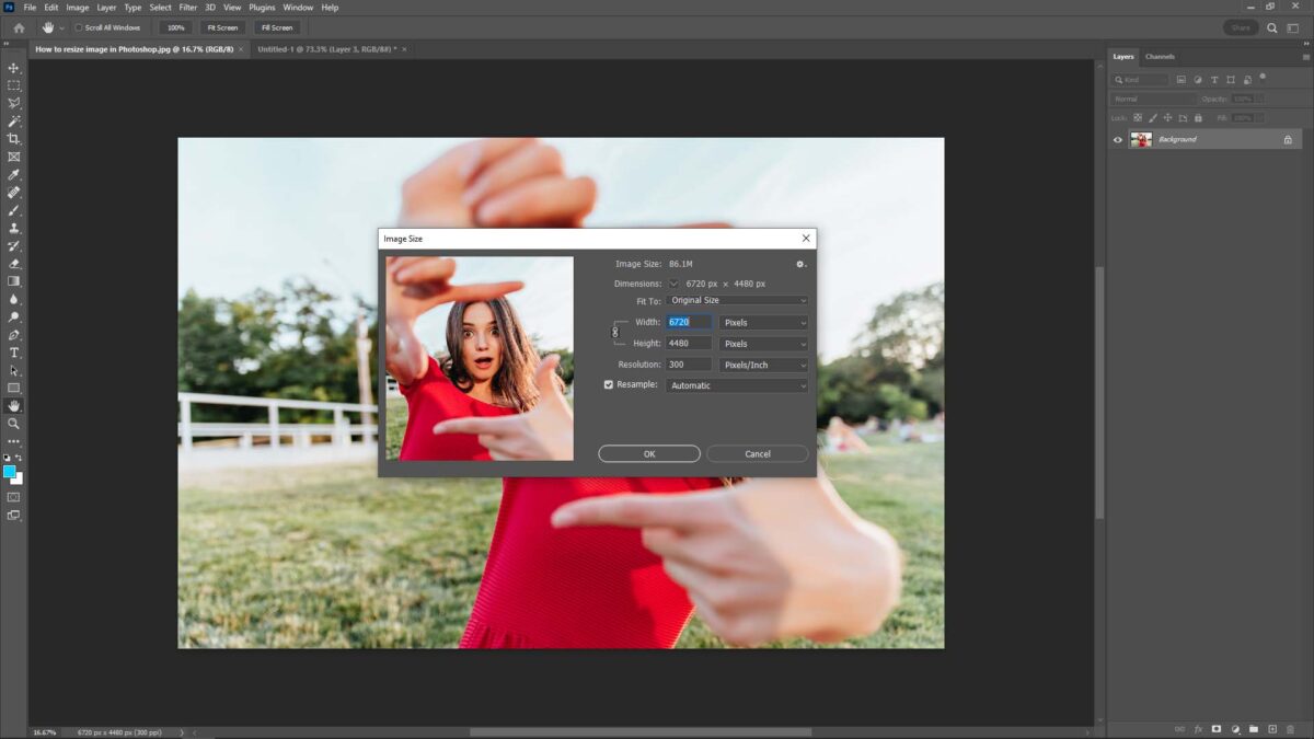 How to Resize image in Photoshop