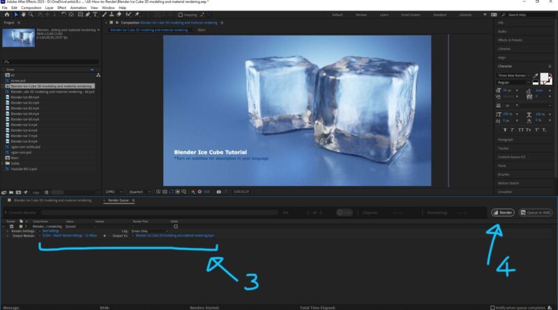 After Effects How to render