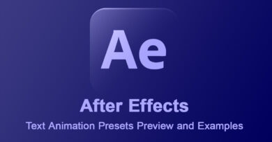 After Effects Text Animation Presets Preview