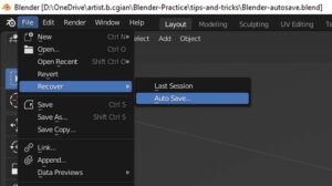 Blender Autosave and Recover