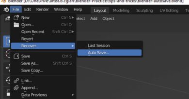 Blender Autosave and Recover