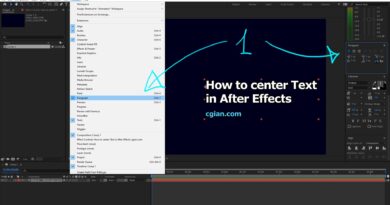 after effects how to center text