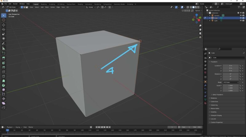 Blender 3D cursor to vertex