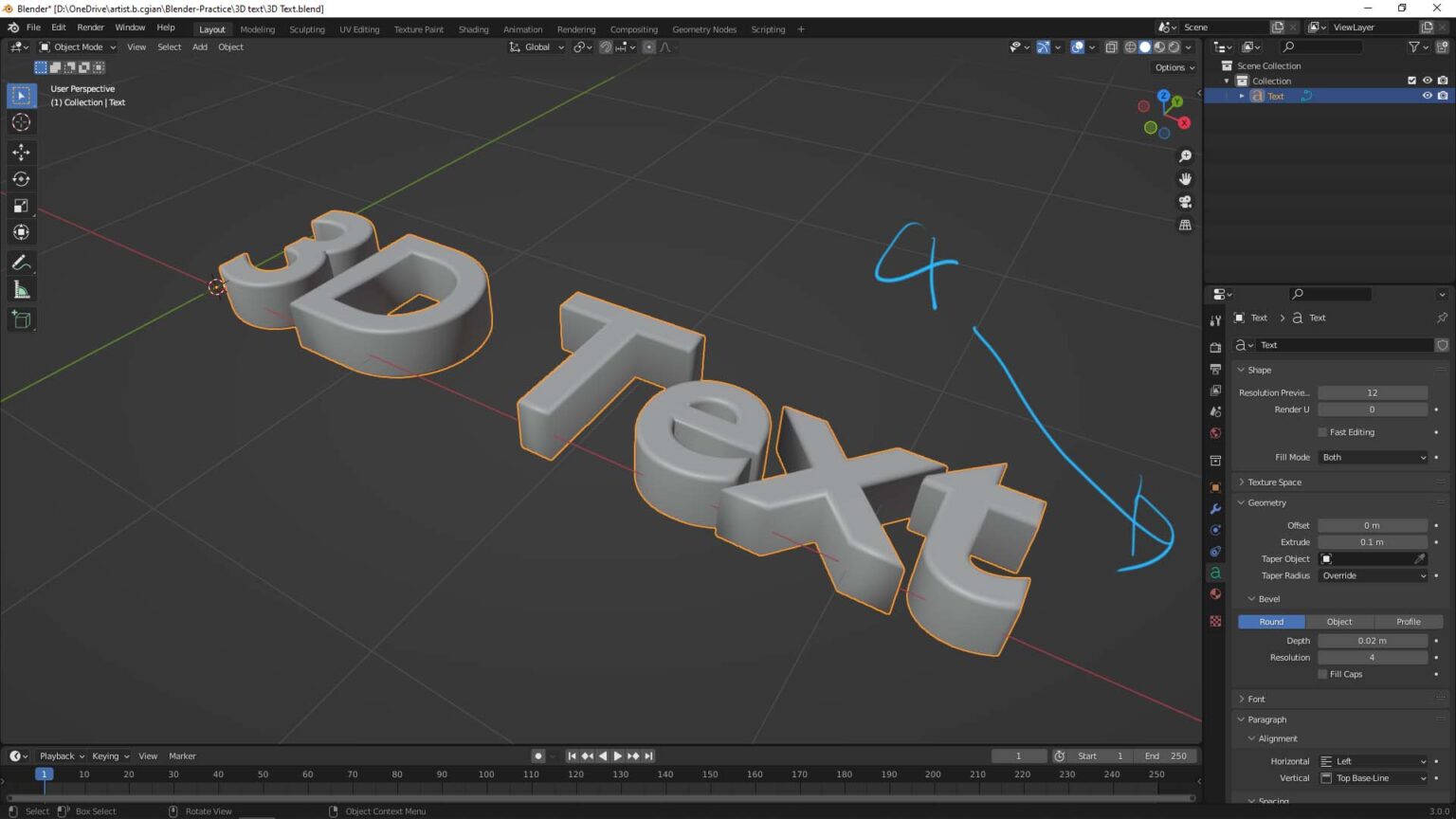 Blender 3D Text Tutorial