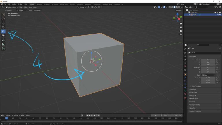 How to scale in Blender - cgian.com