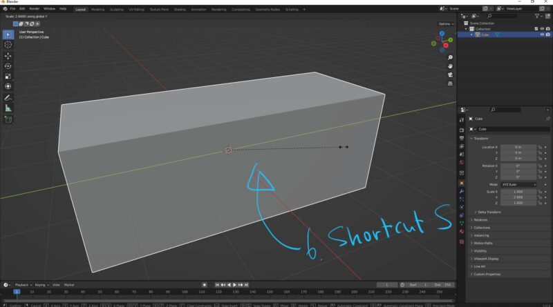 How to scale in Blender