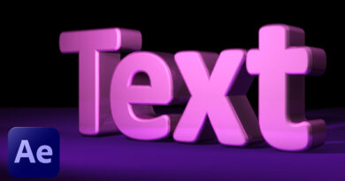 After Effects 3D Text tutorial