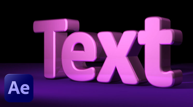 After Effects 3D Text tutorial