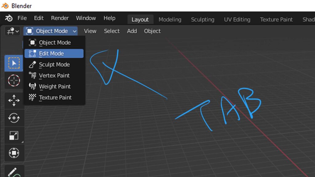 Blender Edit Mode Object Mode shortcut