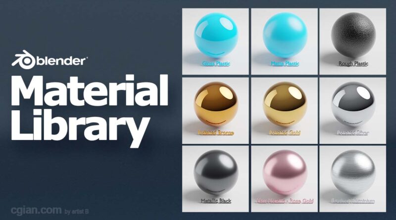 Blender Material Library cgian com