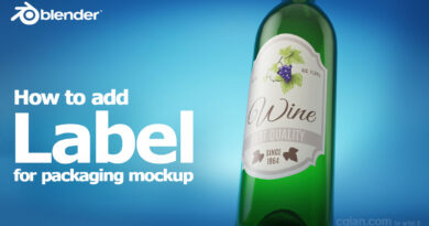 Blender Add Label to Bottle for Packaging Mockup