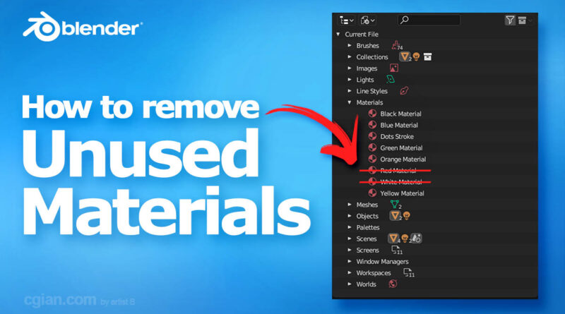 How To Delete Unused Materials In Blender Cgian