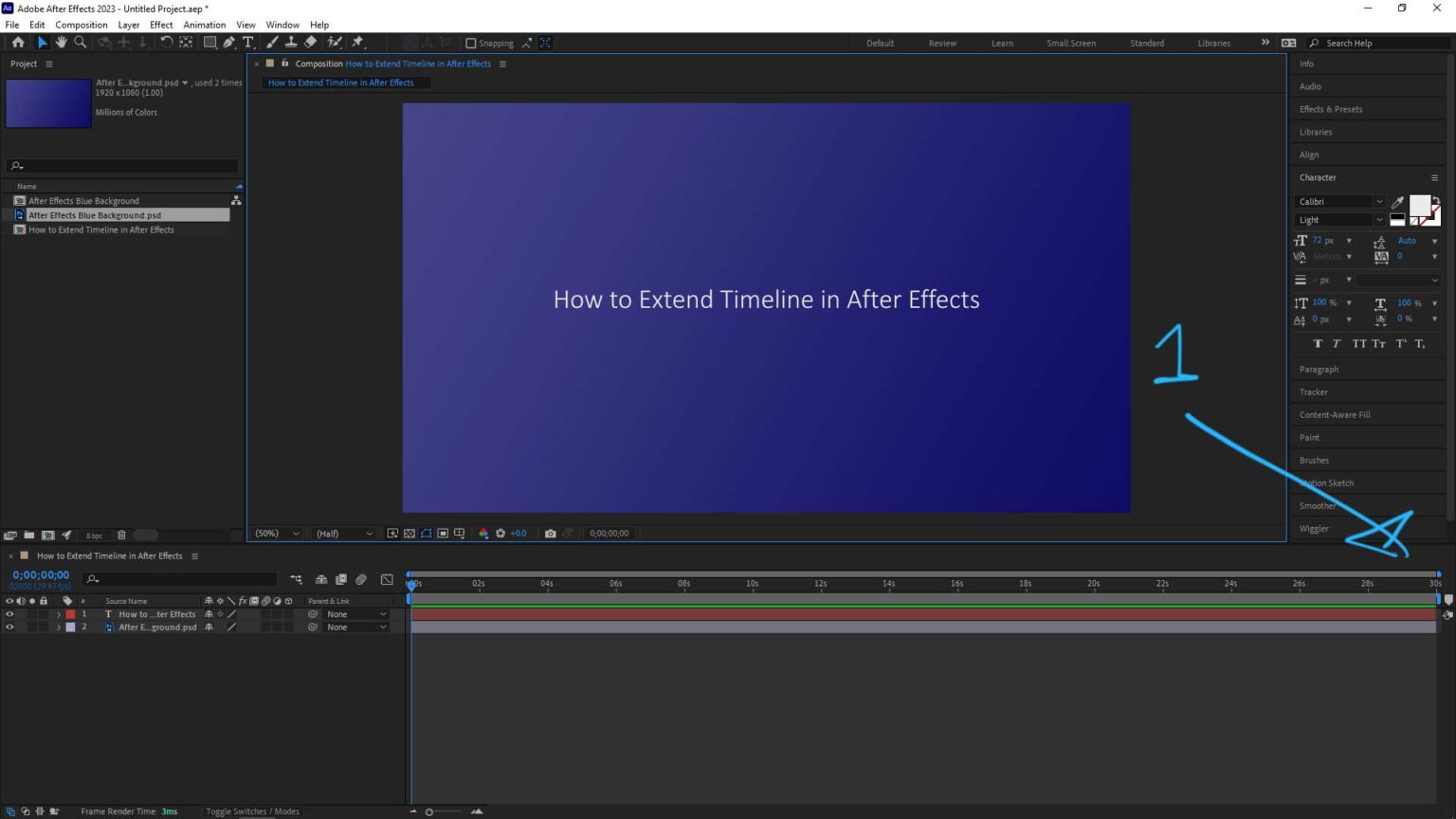 how-to-extend-timeline-in-after-effects