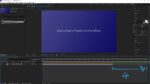 After effects extend timeline