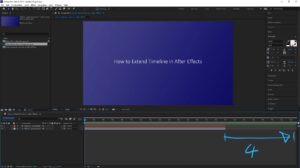 After effects extend timeline