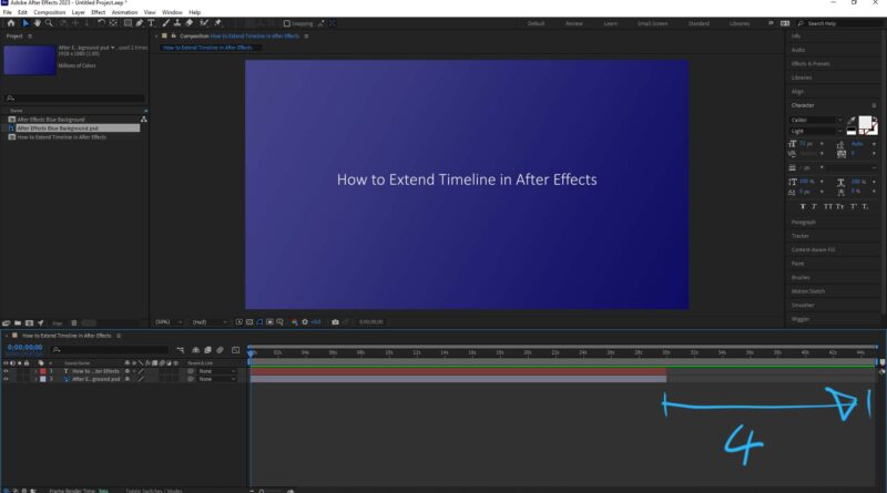 After effects extend timeline