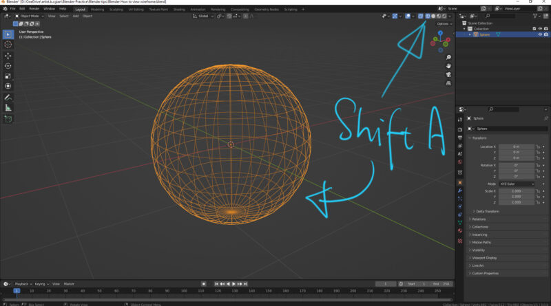 Blender How to view wireframe