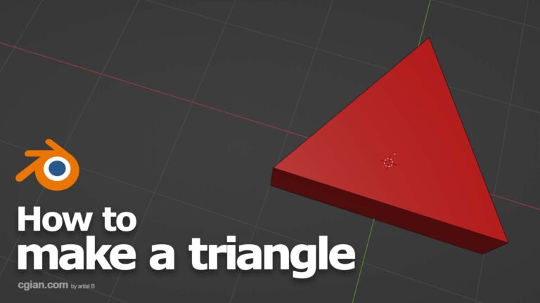 How to add a triangle in Blender 00