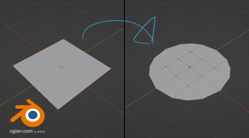 blender vertices to circle