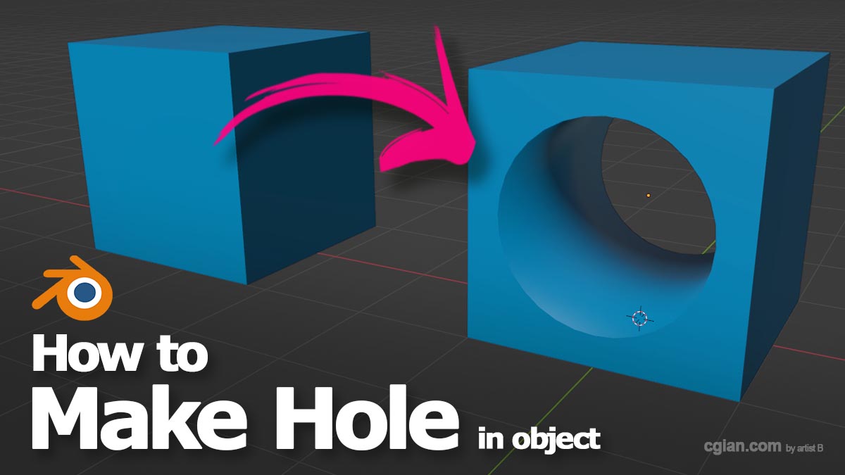 How to make a hole in object in Blender