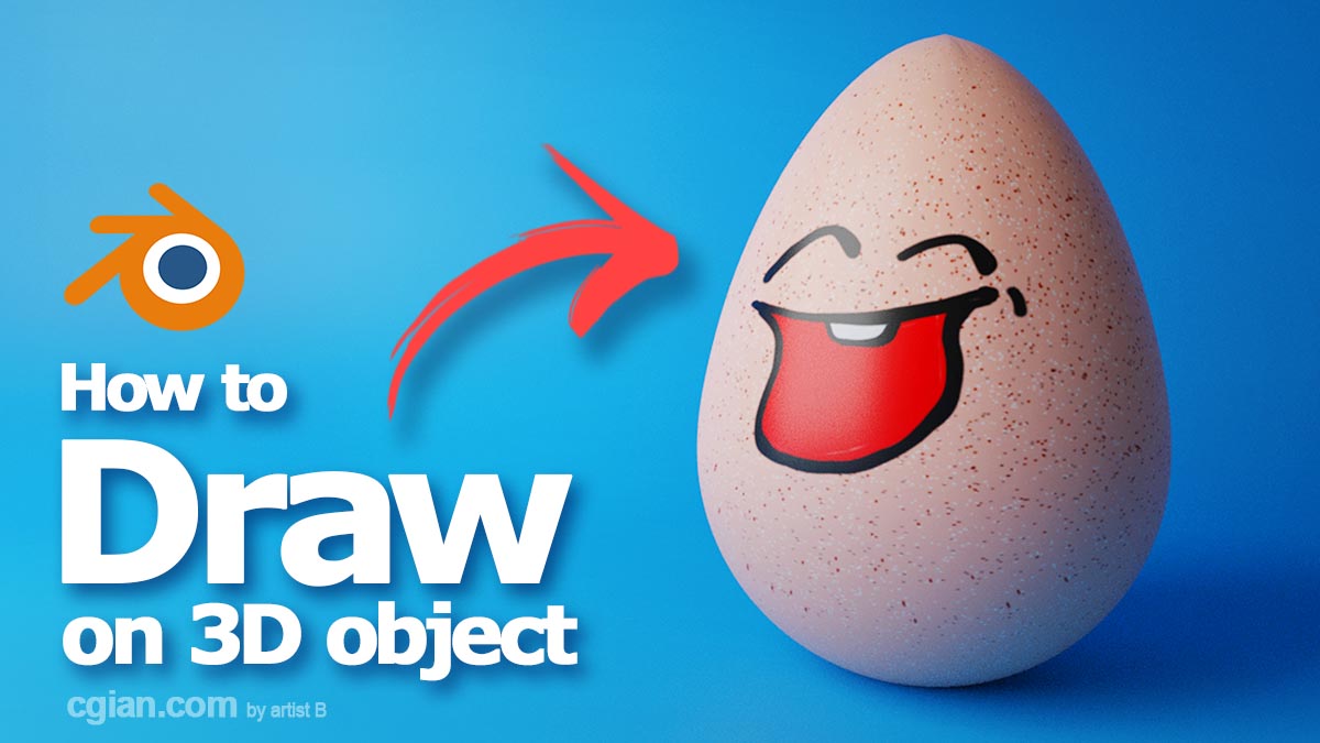 How to draw on an object in Blender
