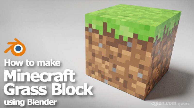 Minecraft grass block blender