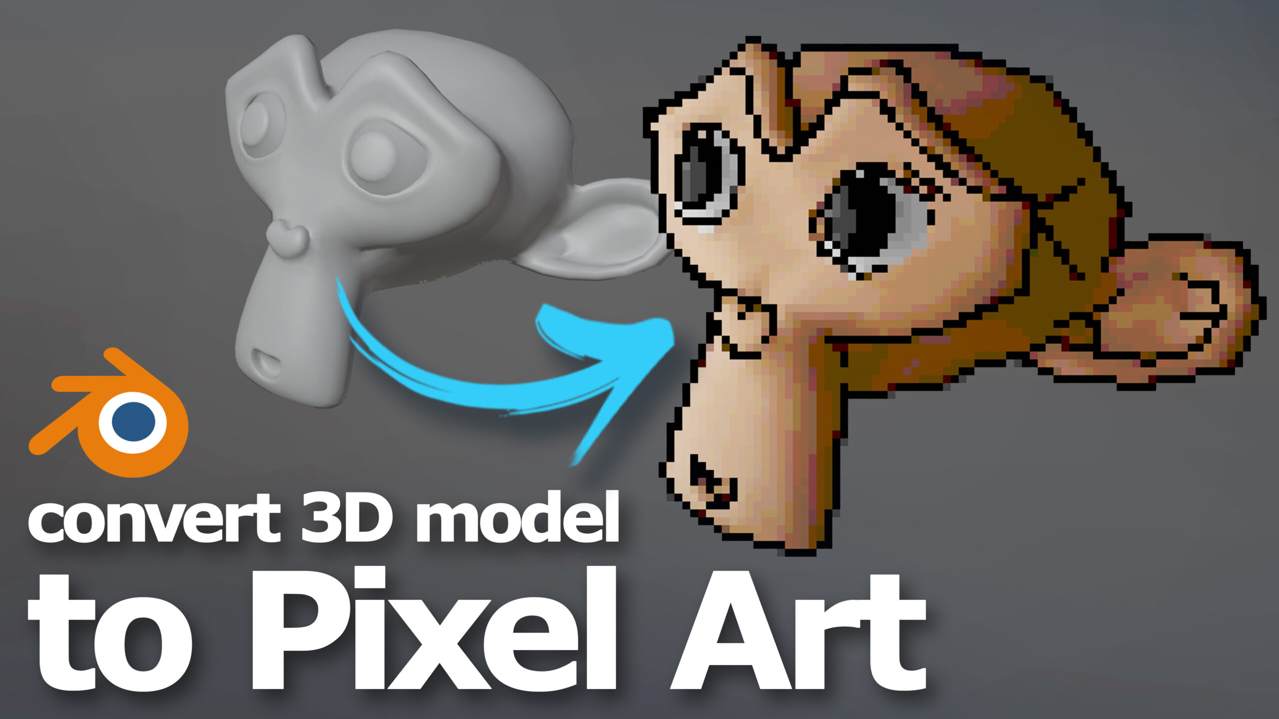 Convert 3D Model to Pixel Art using Blender Pixelate Compositor