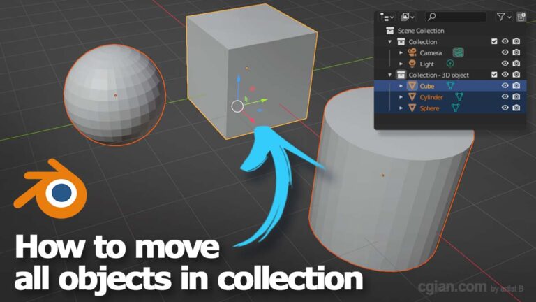 blender move all objects in collection