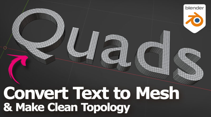 blender text to mesh