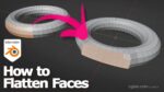 blender flatten faces without addon