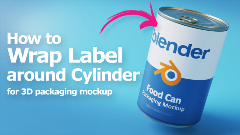 How to wrap label on 3D object in Blender