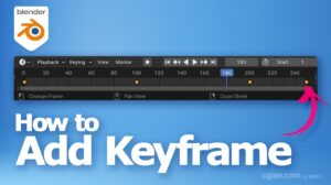 blender how to add keyframe