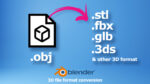 convert OBJ to STL file formation using Blender