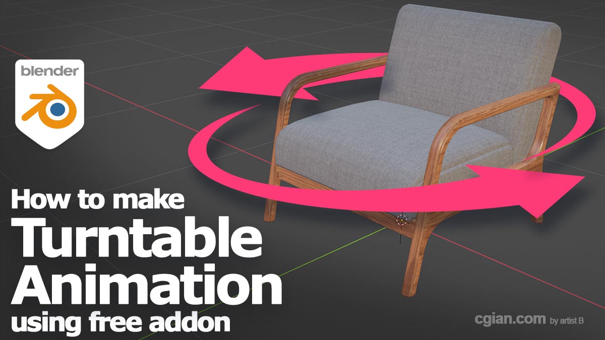 Blender turntable tutorial for 360 rotation animation