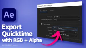 How to export QuickTime with RGB + Alpha