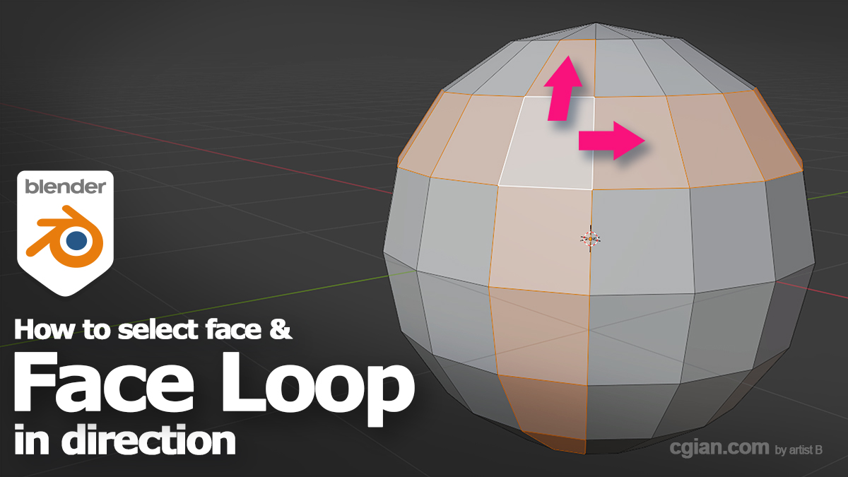 How to select a face and face loop of object in Edit Mode in Blender